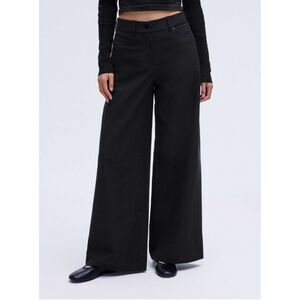 Lululemon City Sleek 5 Pocket Wide Leg Pants Womens 32 Black Utlitech